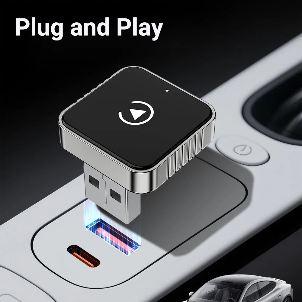 Wireless CarPlay Android  New Smart Auto Adapter Hassle-Free Plug&Play Stable BT WiFi Connect OTA Upgradable Fit 99% Vehicle